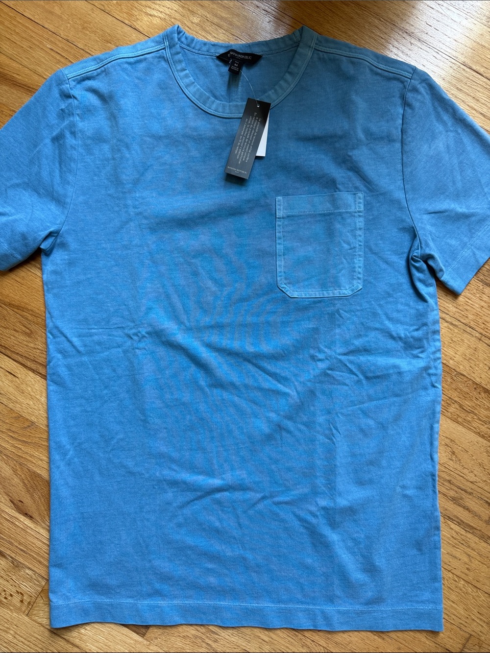 Banana Republic Men's Tall L Blue Pocket Crewneck T-Shirt